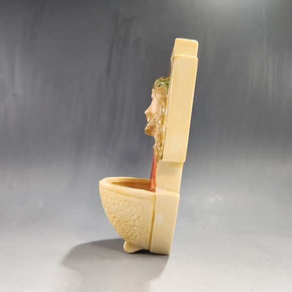 Holy Water Font Hanging Bisque Porcelain Crucified Christ VTG 1961 Jesus Japan - Picture 4 of 8